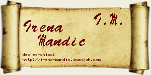 Irena Mandić vizit kartica